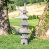 Product image 3 of the product “Japanese style Garden Lantern, made from Andesit Stone. Multipart. 130 cm Height, Roof is 40 cm width. ”
